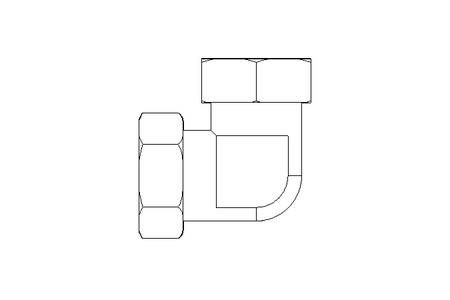 Threaded elbow connector L 28/28 St