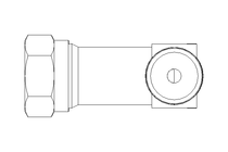 Pipe screw connector LL 4 M8x1