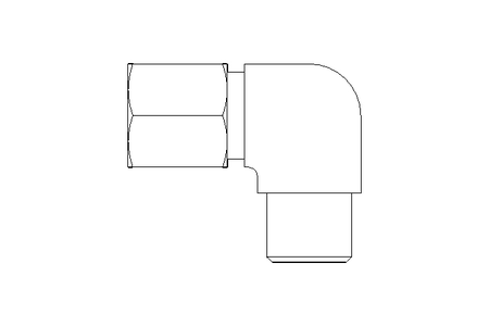 Pipe screw connector LL 6 R1/8"