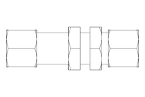 Thread. bulkhead connect. L 10/10 1.4571