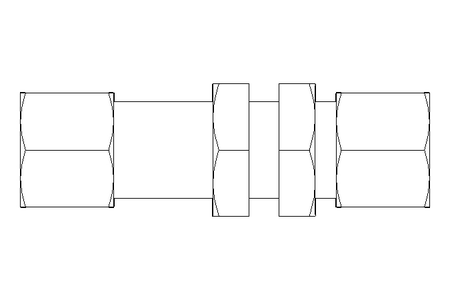 Thread. bulkhead connect. L 10/10 1.4571