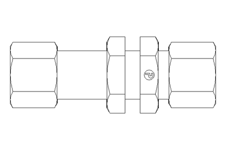 Threaded bulkhead connector L 10/10