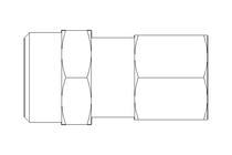 Anschlussverschraubung L 8 G1/4" 1.4571