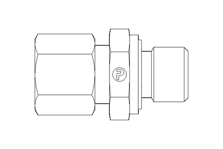 Conexão roscada de tubo L 8 G1/4" 1.4571