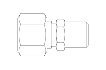 Pipe screw connector L 12 R1/4" 1.4571