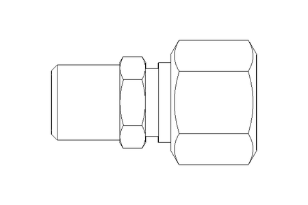 Pipe screw connector L 12 R1/4" 1.4571