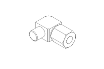 Pipe screw connector LL 6 M6x1 St-Zn