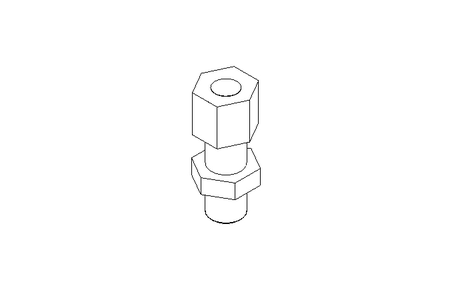 Pipe screw connector LL 6 M8x1 St-Zn