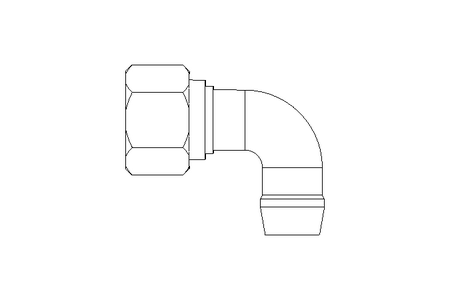 Pipe screw connector LL 6 M8x1 St-Zn