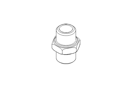 Doppelnippel G1/4-G1/4 Ms vernickelt