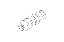 Rubber bellows L=100-320 d=28 D=39