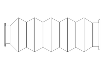 Rubber bellows L=100-320 d=28 D=39