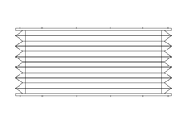 Square bellows L=810 LA= BA=