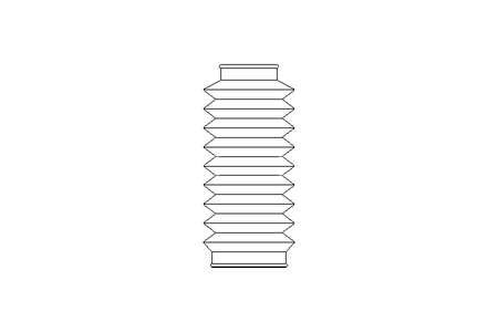 Rubber bellows L=40-290 d=52 D=70