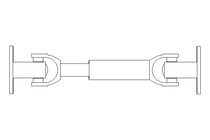 Universal joint shaft D=75 L1=300 L2=355