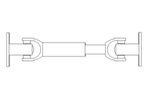 Universal joint shaft D=75 L1=300 L2=355