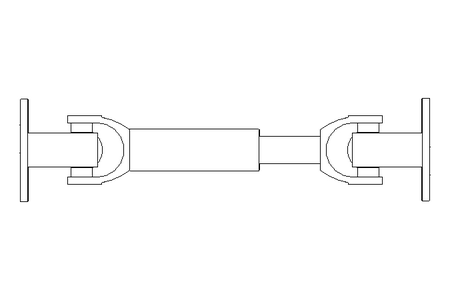 Universal joint shaft D=75 L1=300 L2=355