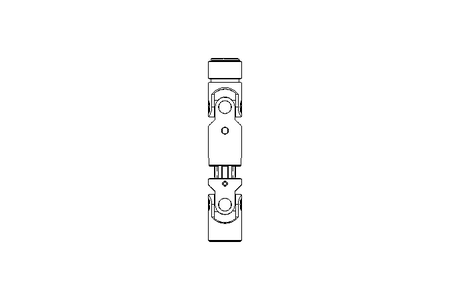 Universal joint shaft D=25 L1=130 L2=150