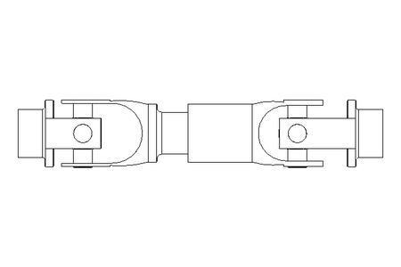 Universal joint shaft D=25 L1=158 L2=168