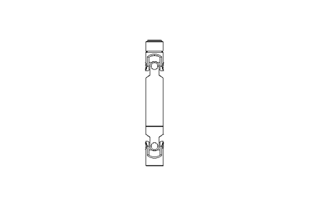 Universal joint shaft D=25 L1=180 L2=210