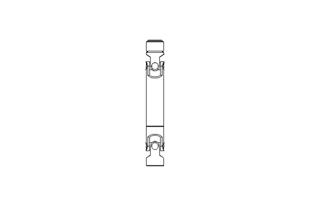 Universal joint shaft D=25 L1=180 L2=210