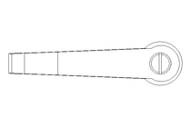 CLAMPING LEVER  M12X100  BLACK