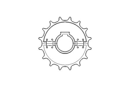 Chain sprocket Z16 D40 divided