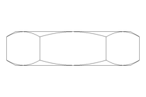 Porca sextavada M10x1,25 A2 DIN439