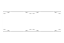 Tuerca hexagonal M20x1,5 St-Zn DIN439