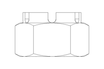 Ecrou crénelé M36x1,5 St-Zn DIN935