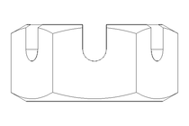 Porca castelo hexagonal M10 A2 DIN937