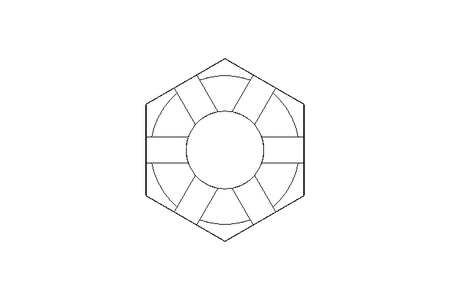 Porca castelo hexagonal M10 A2 DIN937