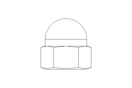 Hexagon cap nut M12 A2 DIN1587