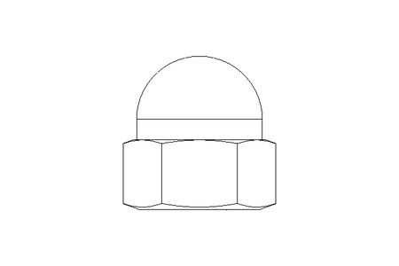 Ecrou borgne hexagonal M12 A2 DIN1587