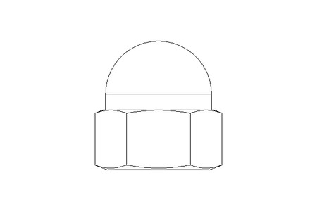 Hexagon cap nut M16 A2 DIN1587