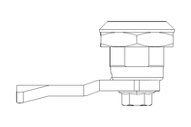 Drehriegel mit Zunge H20