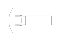 扁圆头螺栓 M6x25 A2 DIN603