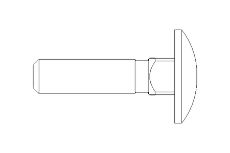 扁圆头螺栓 M6x25 A2 DIN603