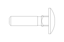 扁圆头螺栓 M6x25 A2 DIN603