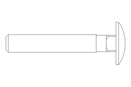 扁圆头螺栓 M8x50 DIN603-ZnNi/T2/720h