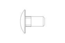 Round head screw M10x20 A2 DIN603