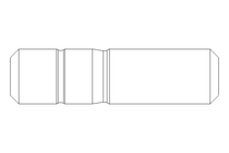 Cavilha roscada nas pontas M16x45 DIN938