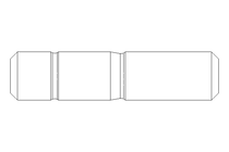 Goujon fileté M24x80 DIN938-ZnNi/T2/720h