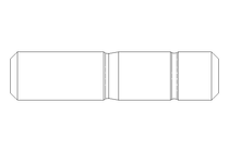 Goujon fileté M24x80 DIN938-ZnNi/T2/720h