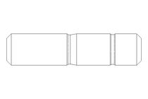 Cavilha roscada nas pontas M24x80 DIN938