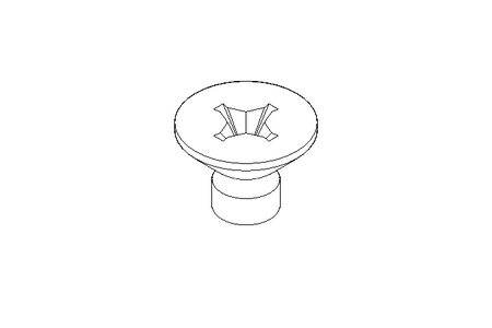 Countersunk head screw M4x6 PA6 ISO7046