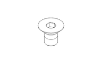 Countersunk head screw M12x20 A2 70