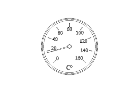 Thermometer G1/2 0-160 Grad C