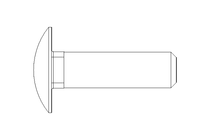 扁圆头螺栓 M10x35 A2 DIN603