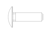 扁圆头螺栓 M10x35 A2 DIN603